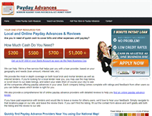 Tablet Screenshot of paydayadvancesreviewed.com